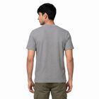 Men's Grey Cotton Round Neck Regular T-Shirt, Light Grey, small