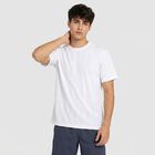 Men's White Round Neck Regular Drifit T-Shirt, White, small
