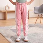 Girls Pink Jogger Fit Ombre Printed Winter Pyjama, गुलाबी, small