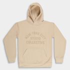 Boys Light Beige Hooded Neck Printed Sweatshirt, गहरा पीला, small image number null