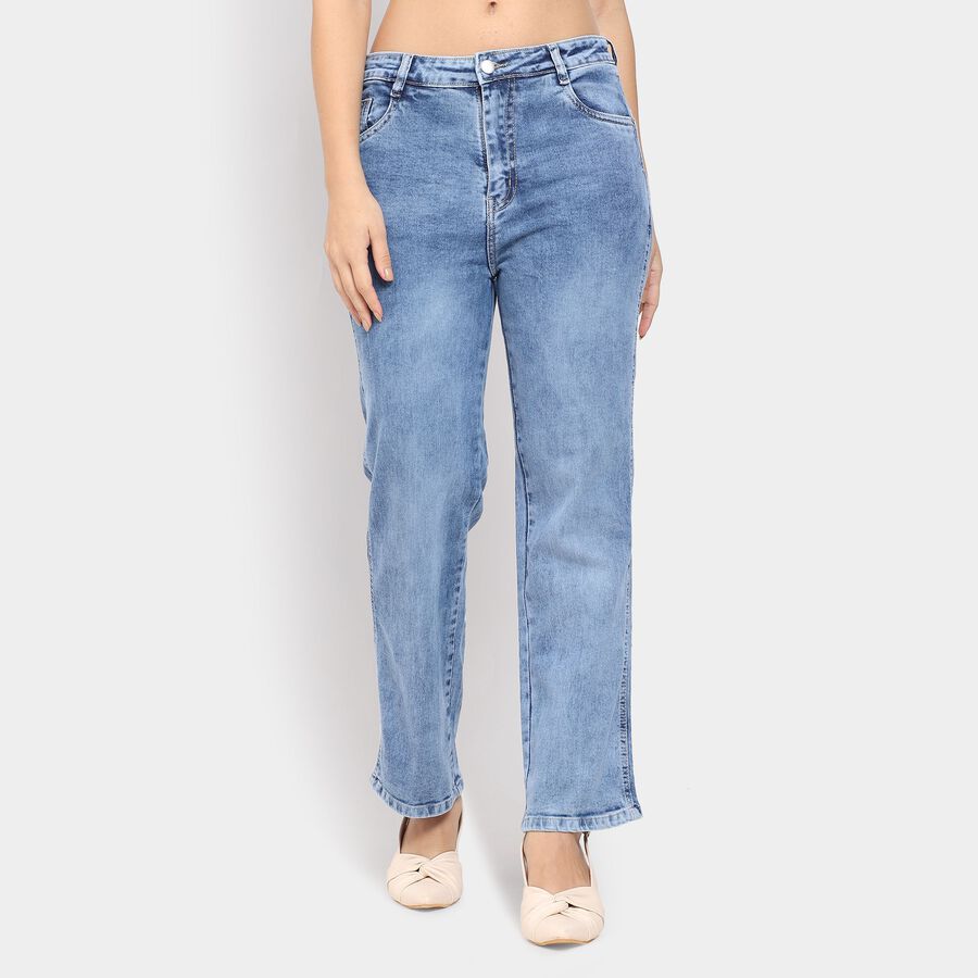 Ladies' Jeans , मध्यम नीला, large image number null