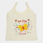 Girls Cotton Solid Vest, Yellow, small image number null