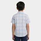 Boys Light Blue Button-Down Casual Shirt, Light Blue, small