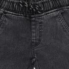 Boys' Charcoal Black Cargo Jogger Jeans, Dark Grey, small image number null