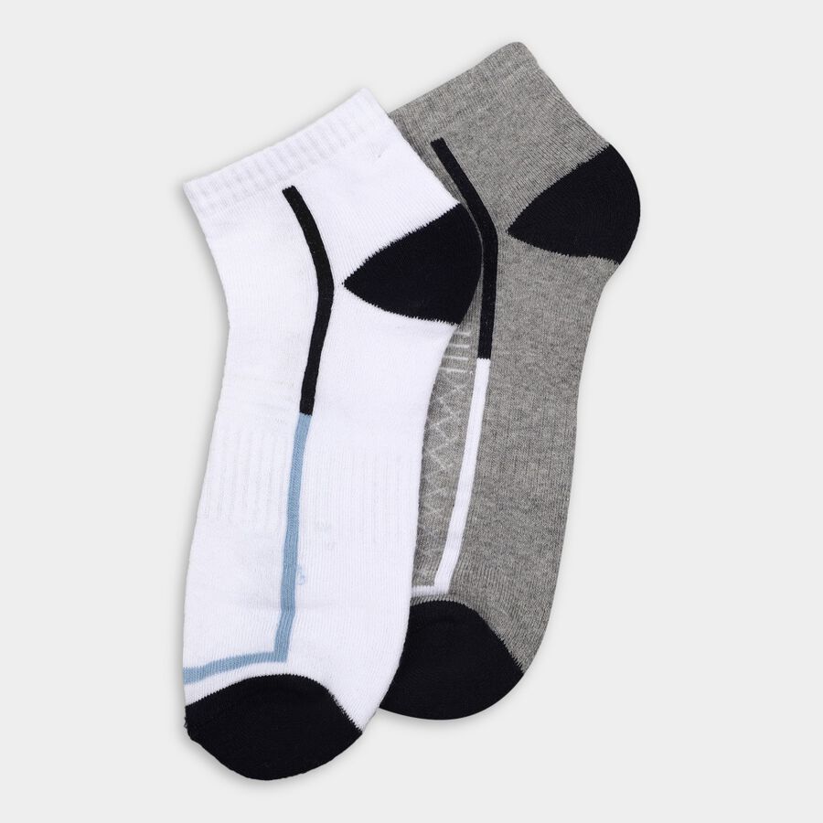 Men's Socks (Pack of 2), White, large