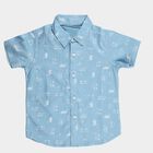 Boys' Casual Shirt, मध्यम नीला, small