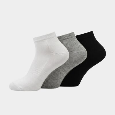 Men's Ankle Length Pack of 3 Socks ( Grey, White, Black )
