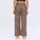 Women's Beige Regular Fit Mid Rise Printed Trousers, Brown, small image number null