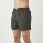 Men's Grey Regular Fit Solid Boxers, गहरा ग्रे, small