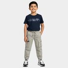 Boys' Light Green Cotton Regular Fit Trousers, Light Green, small