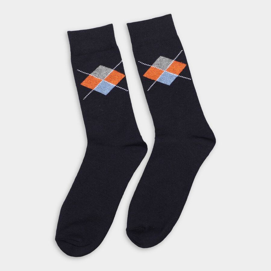 Men's Socks (Pack of 2), Navy Blue, large image number null