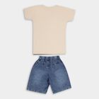 Boys' 100% Cotton Woven Baba Suit, गहरा पीला, small