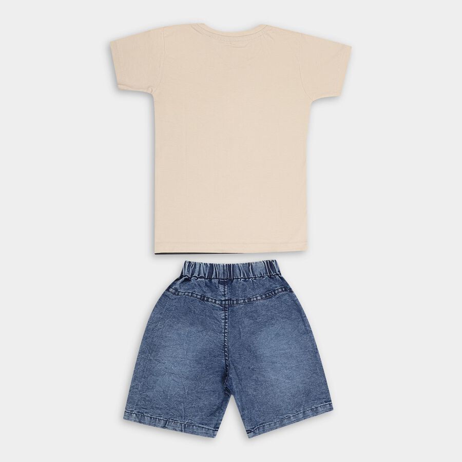Boys' 100% Cotton Woven Baba Suit, गहरा पीला, large