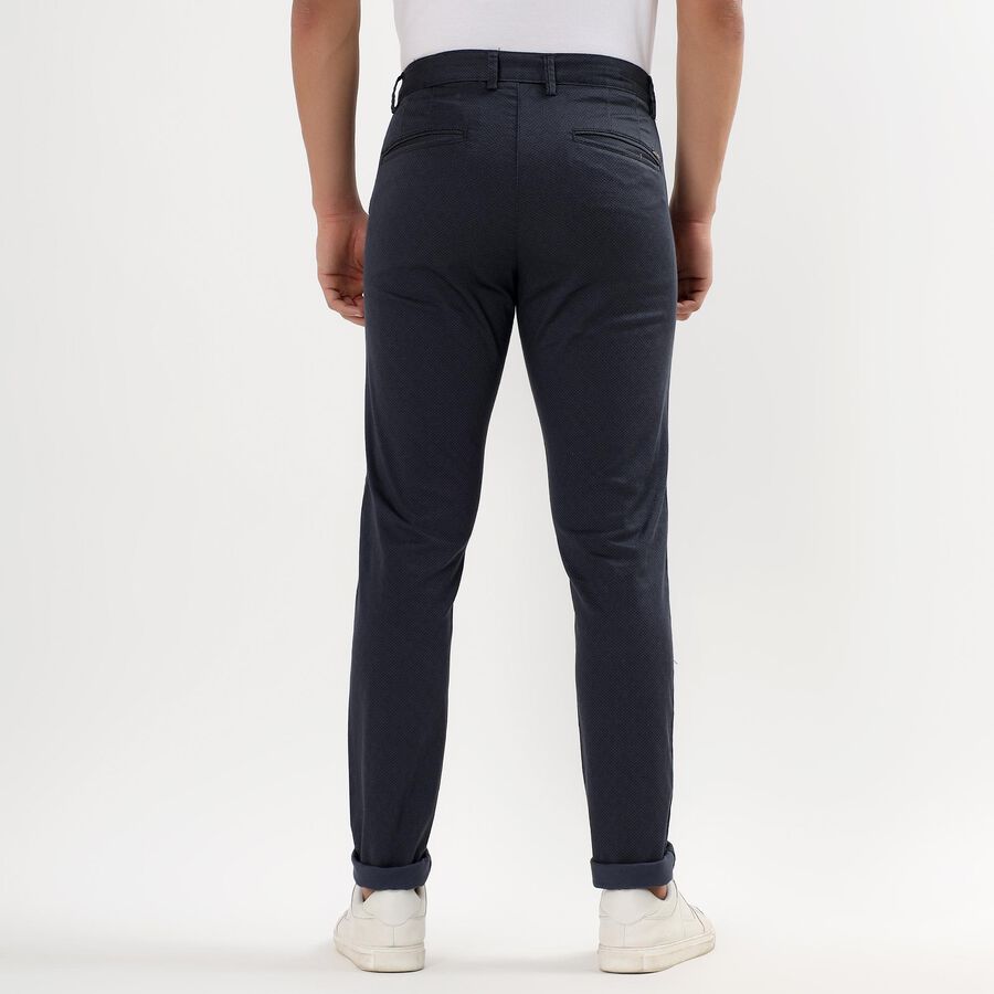 Men's Slim Fit Casual Trousers , नेवी ब्लू, large image number null