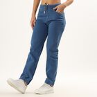 Ladies' Mid Rise Jeans, Mid Blue, small image number null