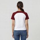 Women's Wine Cotton Blend Round Neck Slogan Printed T-Shirt, वाइन, small