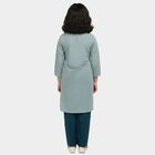 Girls Teal Blue Floral Printed Fusion Set, Teal Blue, small