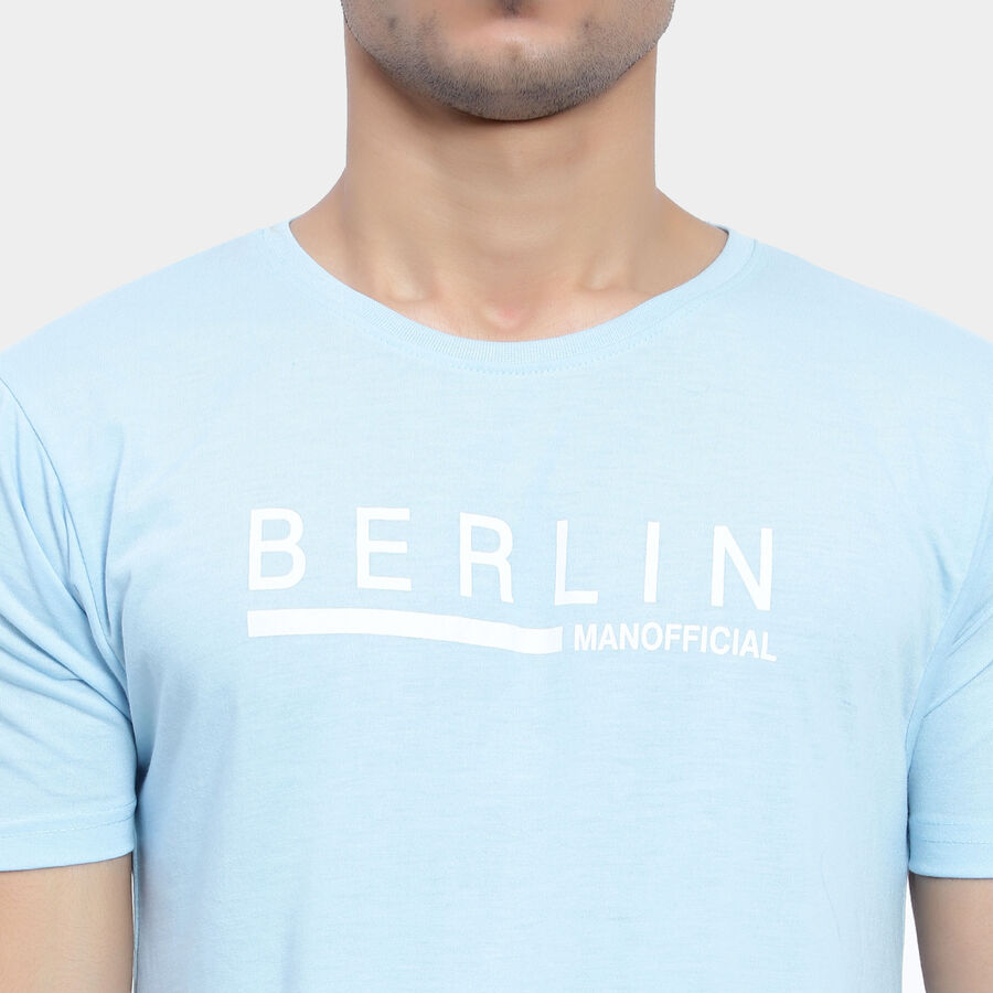Round Neck T-Shirt, Sky Blue, large image number null
