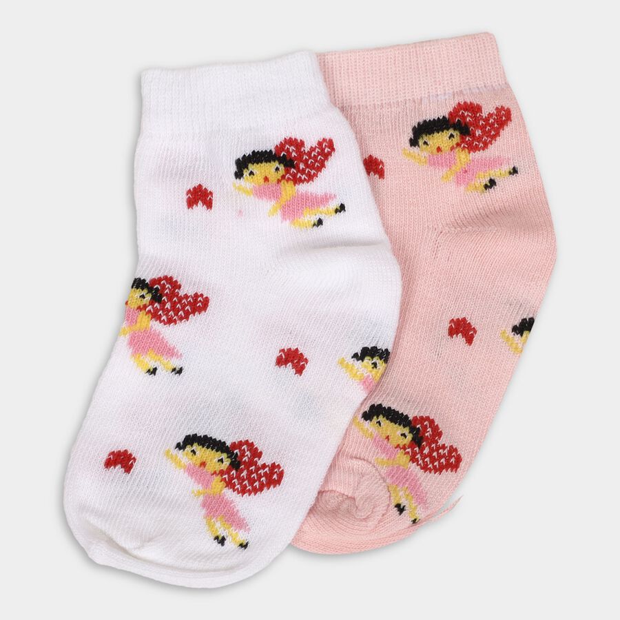 Girl's Socks (Pack of 2), Light Pink, large image number null