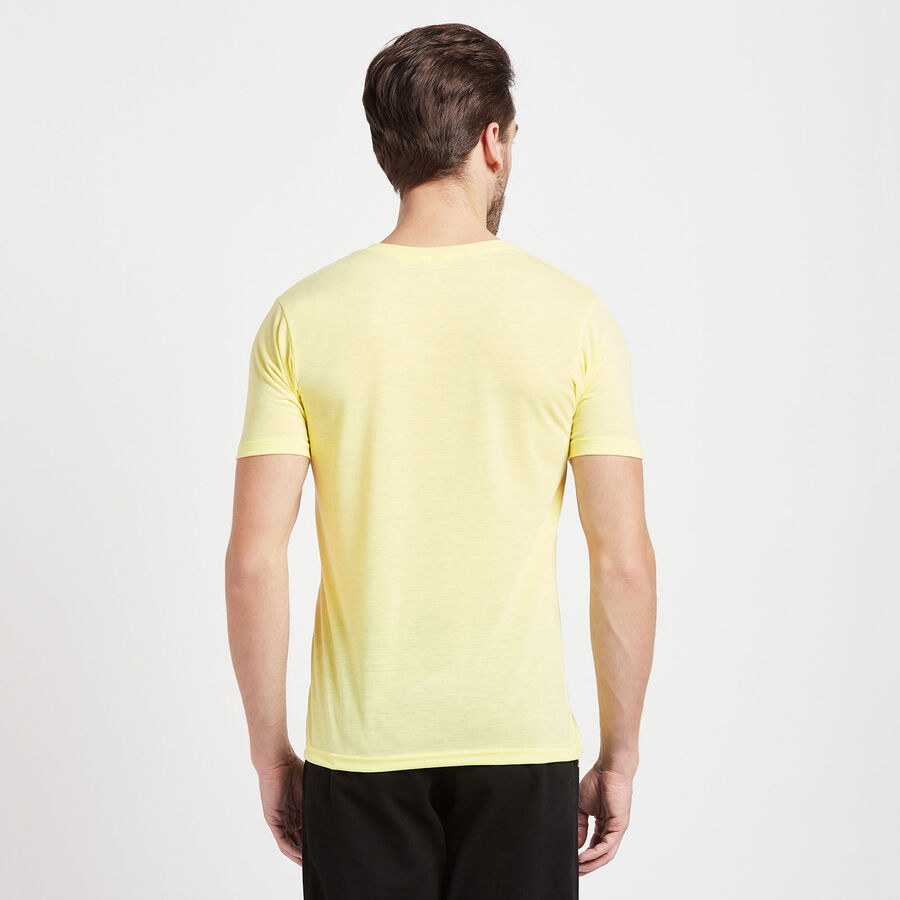 Round Neck T-Shirt, Yellow, large image number null