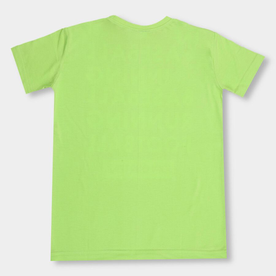 Boys' Half Sleeves T-Shirt, Light Green, large image number null