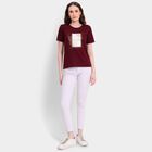 Ladies' Round Neck T-Shirt, Wine, small image number null