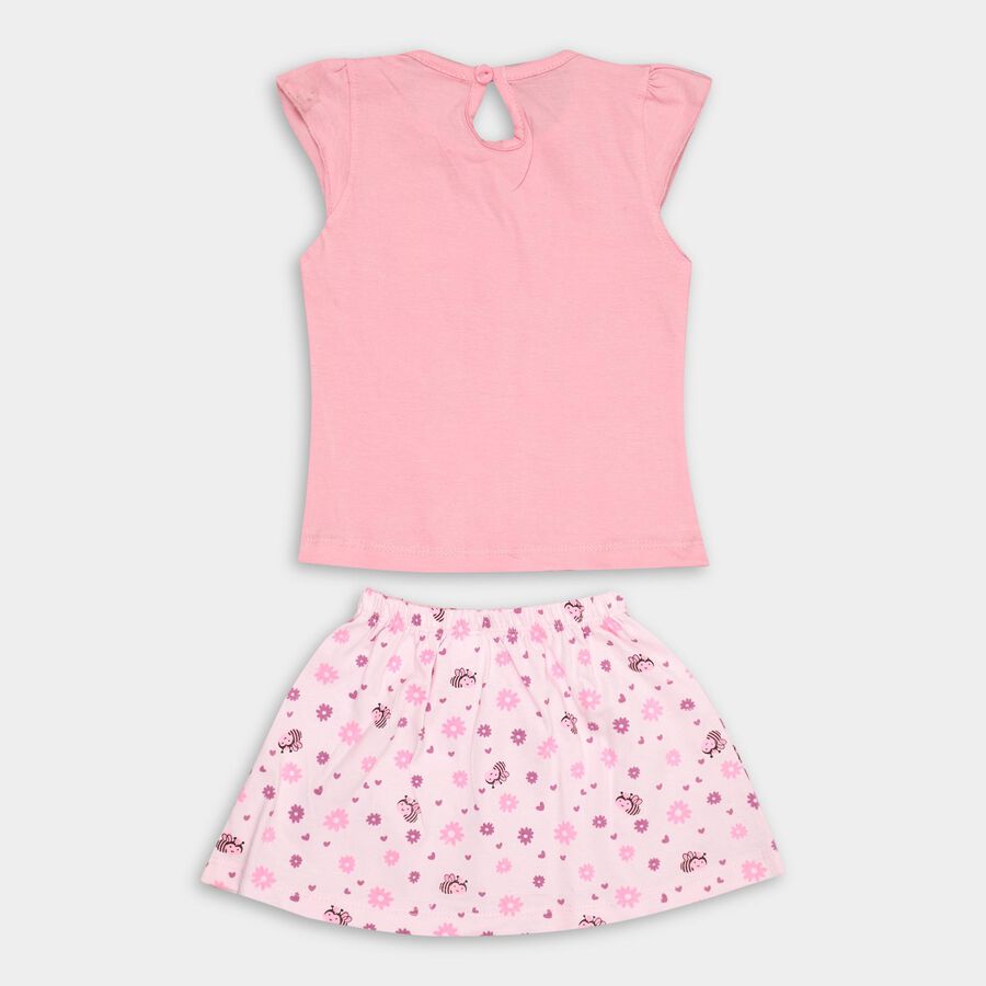 Infants' 100% Cotton Top Skirt , गुलाबी, large image number null