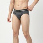 Men's Olive Green Regular Fit Solid Briefs, Olive, small