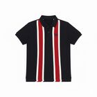 Boys Deep Midnight Navy Blue Cotton Polo Neck Casual T-Shirt, नेवी ब्लू, small image number null
