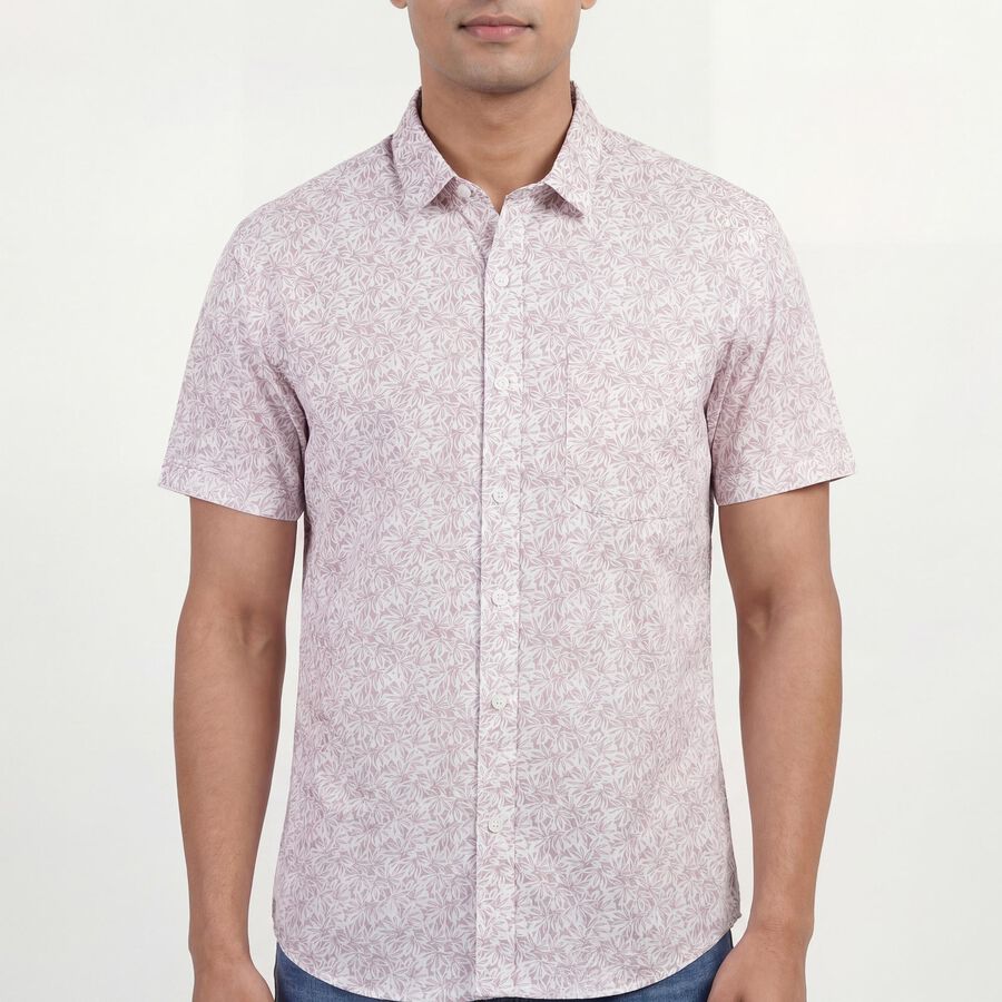 Men's Casual Shirt, गुलाबी, large