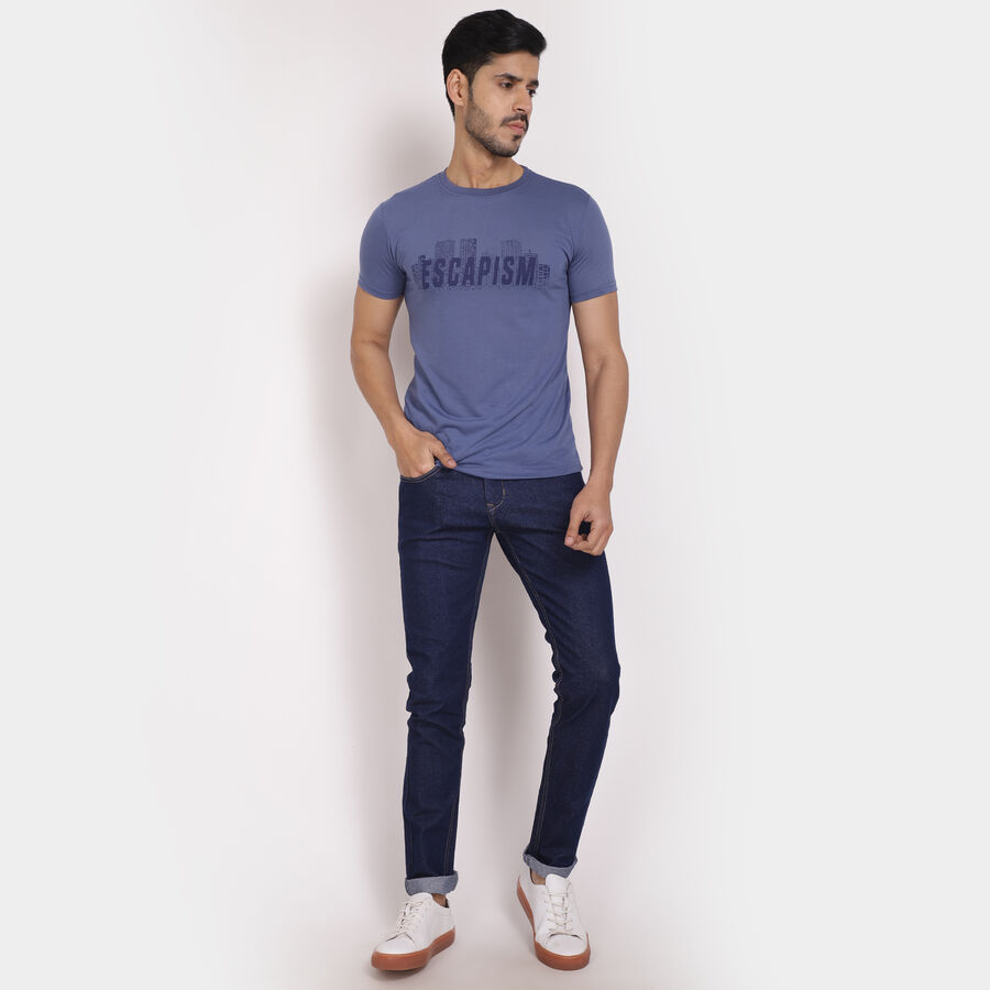 5 Pocket Slim Fit Jeans, Navy Blue, large image number null