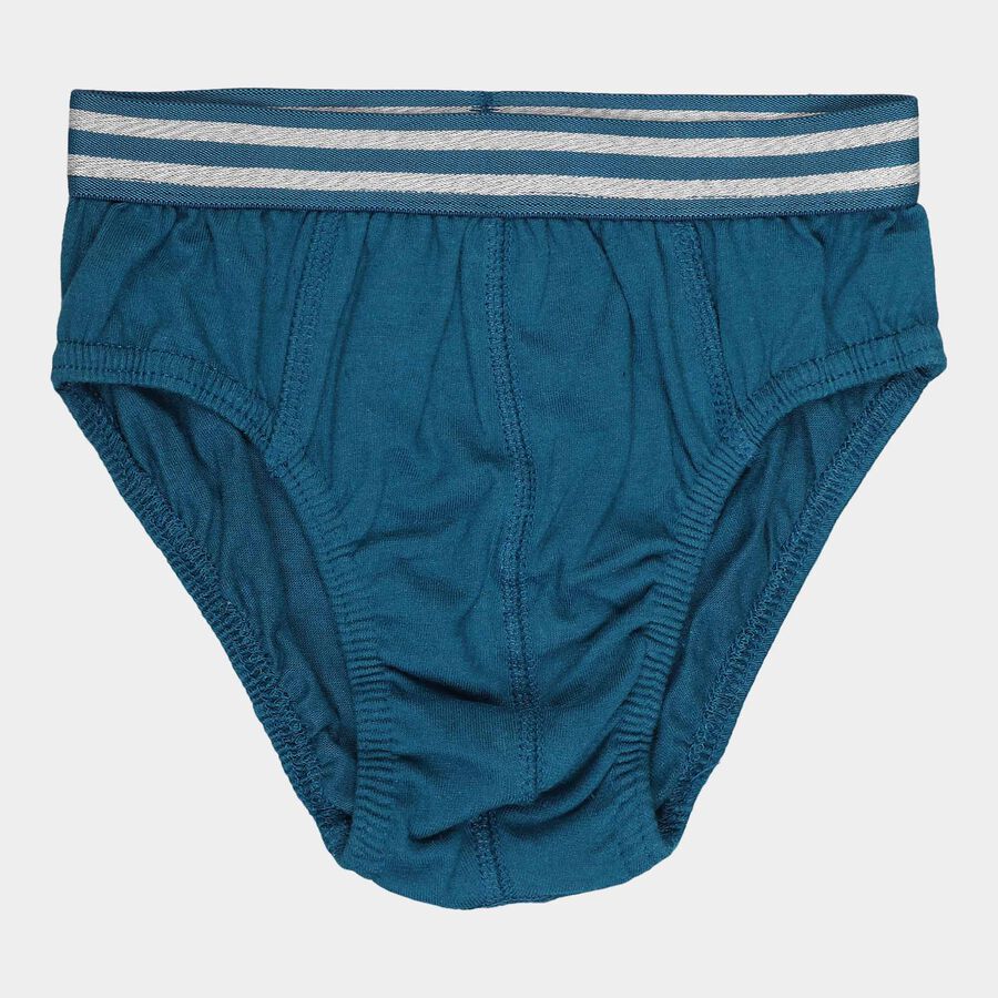 Boys Cotton Solid Brief, टील ब्लू, large image number null