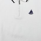 Boys White Polo Neck Polo Boys T-Shirt, Off White, small