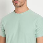 Men's Round Neck Half Sleeves T-Shirt, Aqua, small image number null