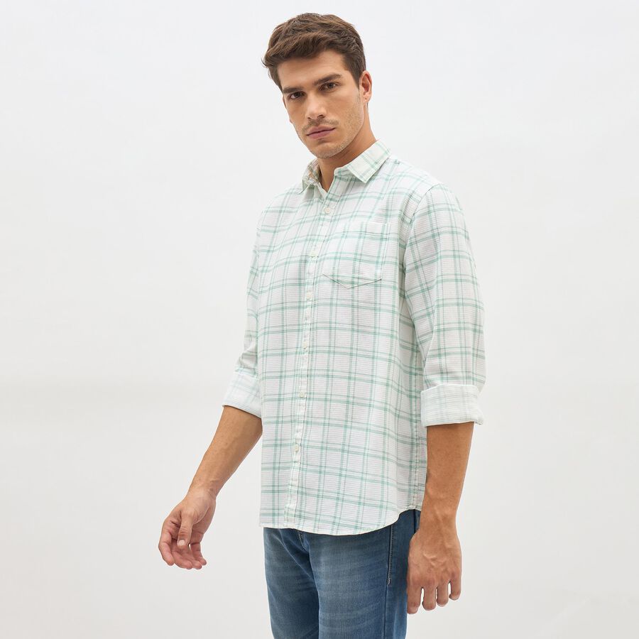 Men's Casual Shirt, Light Green, large image number null
