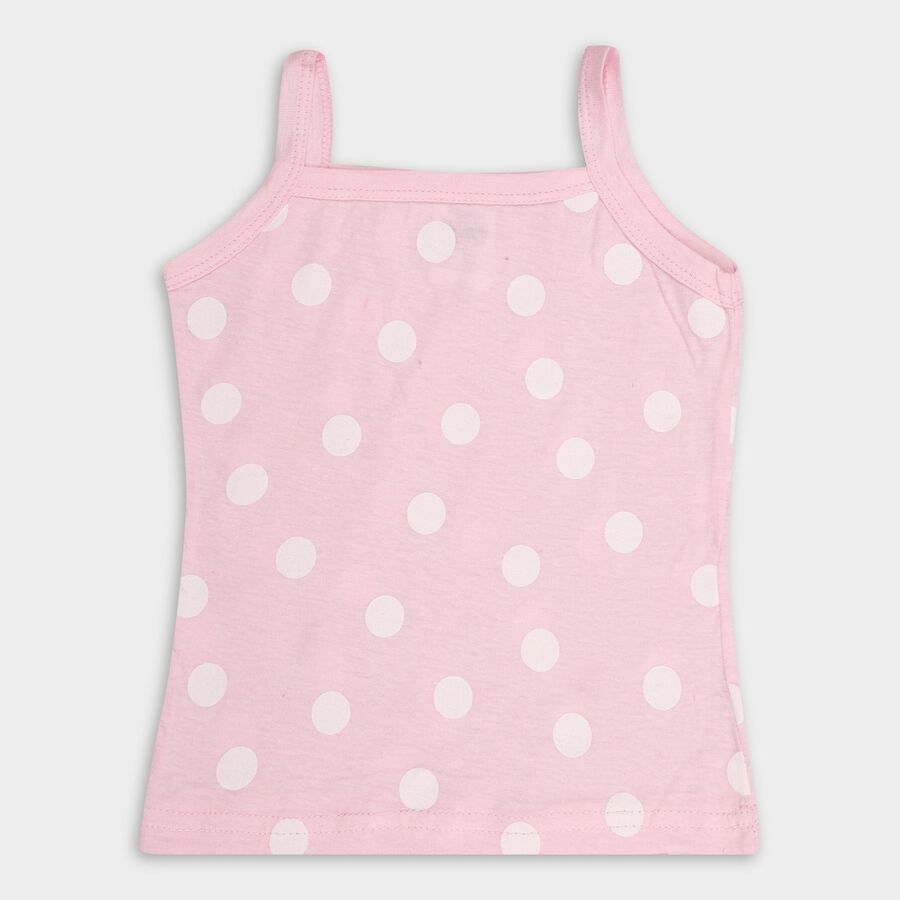 Girl's Cotton Vest, गुलाबी, large image number null