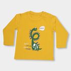 Infants' Mustard Yellow Round Neck Casual T-Shirt, पीला, small image number null