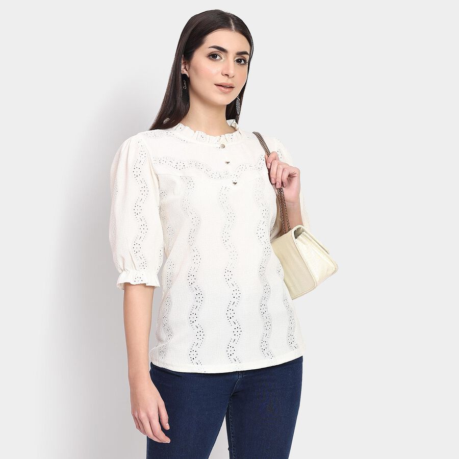 Ladies' Top , सफ़ेद, large image number null