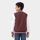 Boys Maroon Varsity Jacket, Maroon, small