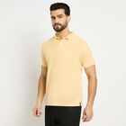 Men's Collared Half Sleeves T-Shirt , Yellow, small image number null