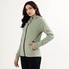 Women's Light Sage Green Hooded Neck Casual Sweatshirt, Light Green, small image number null