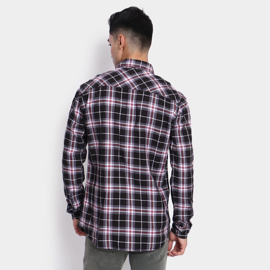 Men's 100% Cotton Casual Shirt, Black, large image number null