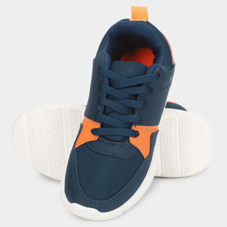 Boys' Lace Up Shoes, Blue, large image number null