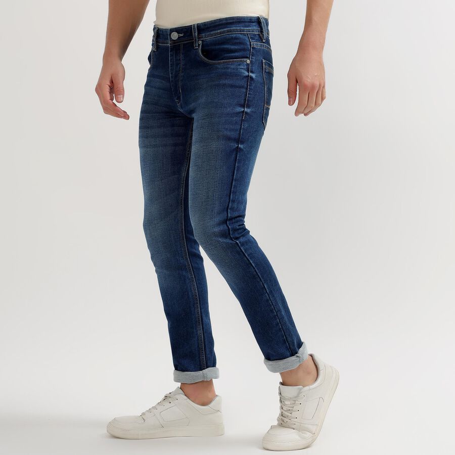 Men's Slim Fit Jeans, Dark Blue, large image number null