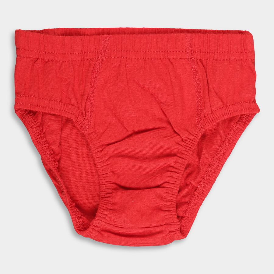 Boys' Solid Red and Navy Printed Cotton Briefs, नेवी ब्लू, large image number null