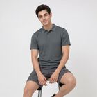 Men's Grey Polo Neck Polo Drifit T-Shirt, गहरा ग्रे, small