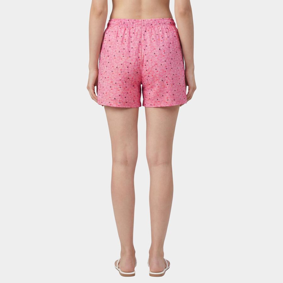 Women's Pink Regular Fit Drawstring Sports Shorts, हल्का गुलाबी, large