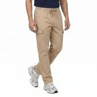 Men's Beige Slim Fit Cargo Casual Trousers, Beige, small