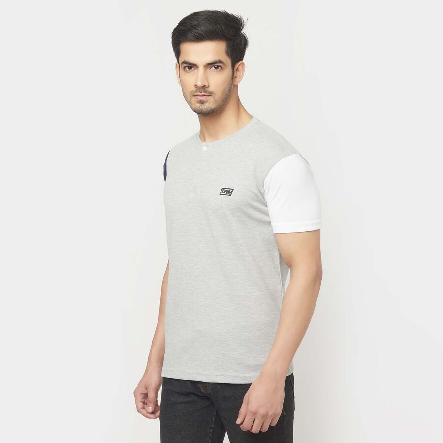 Henley T-Shirt, Melange Light Grey, large image number null