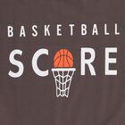 Boys Dark Chocolate Brown Crew Neck Graphic Sweatshirt, Charcoal, small image number null